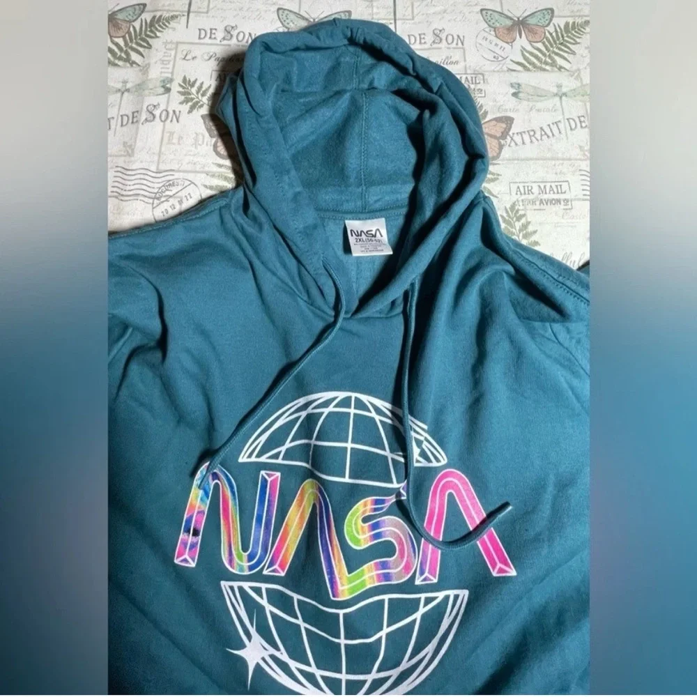 Teal NASA Hoodie NWOT - Picture 2 of 6